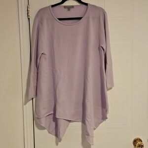 Neiman Marcus 100% Cashmere Womens Lilac Color Sweater Size Large Asymmetric